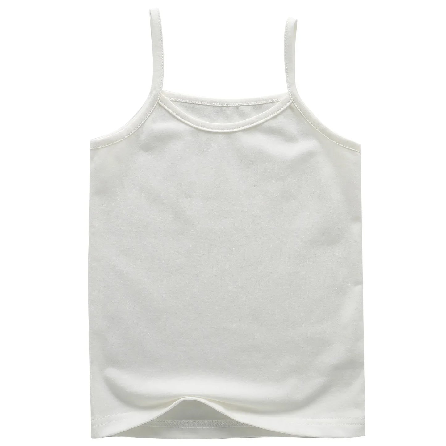 2025 Summer Cotton Girls Tanks Top Breathable Underwears Children Camisoles Kids Solid Color Undershirt Sleeveless Vest Age 3-8