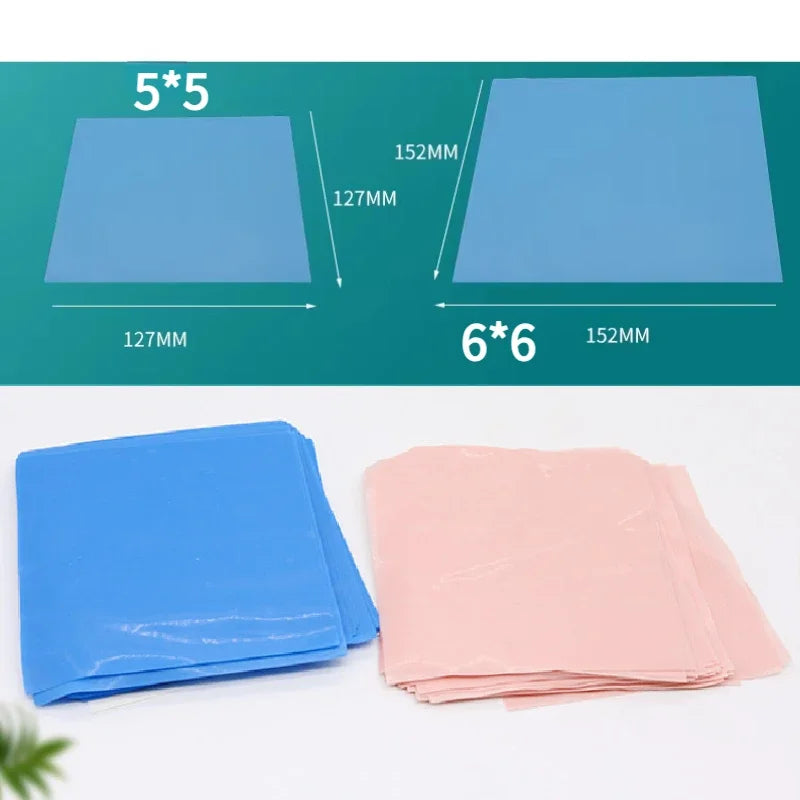 Dental Rubber Dam Sheet 52pcs 5“x5” / 36pcs 6"x6" Natural Latex Rubber Barrier Dams Dental Materials for Teeth Whitening