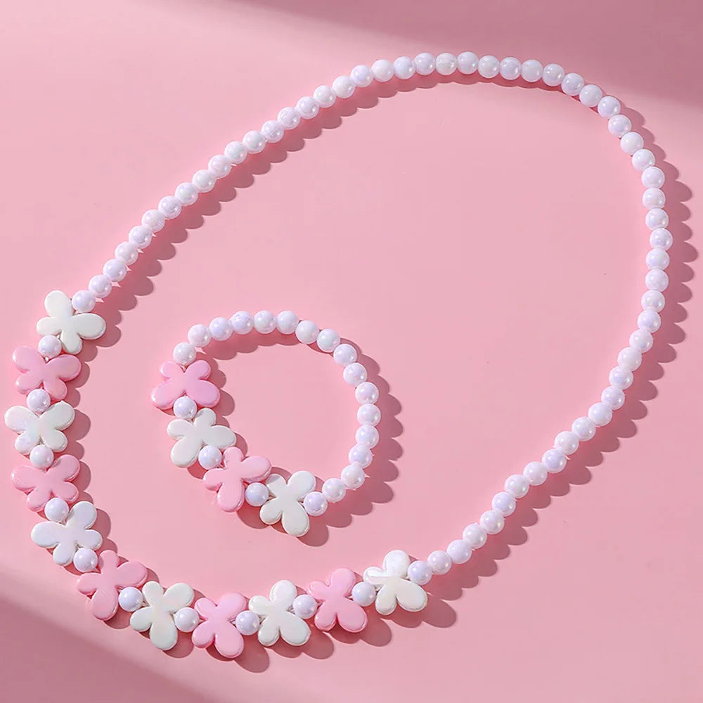 DIY Candy Bead Necklace Bracelet Set for Girls | Colorful Kids Jewelry | Ships USA & Australia