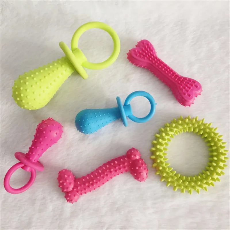 Durable Rubber Dental Teeth Care Dog Toys for Small Dogs Indestructible Dog Toy Teeth Cleaning Chew Training Toys Pet Supplies