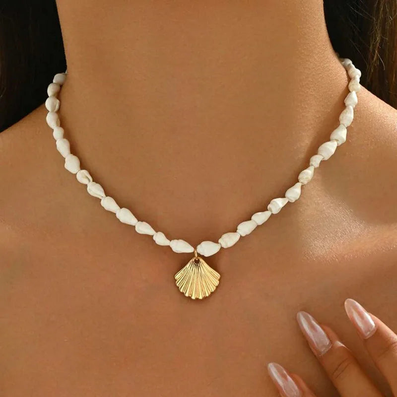 Bohemian Starfish Beach Necklace for Women | Pearl Beaded Choker | Summer | USA