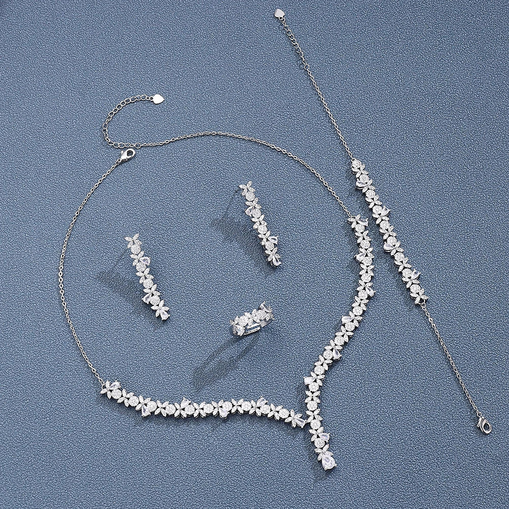 wholesale UAE Bridal Jewelry Sets New Fashion Dubai Jewelry Set For Women Wedding Party Accessories Design