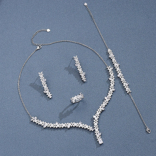 wholesale UAE Bridal Jewelry Sets New Fashion Dubai Jewelry Set For Women Wedding Party Accessories Design