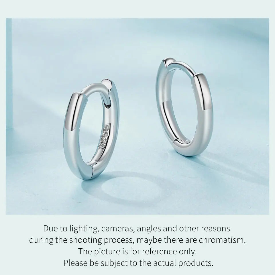 Minimalist Huggie Hoop Earrings - 18K Gold Plated Sterling Silver