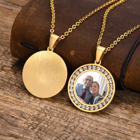 Custom Photo Pendant Necklace | Personalized Memory Locket | USA Australia