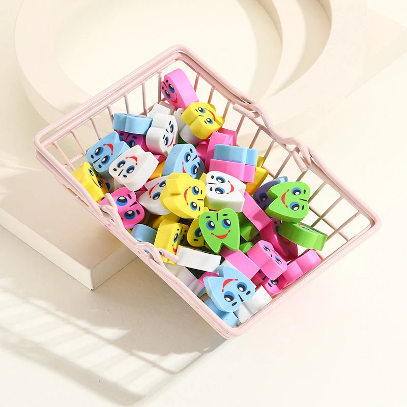 20 Pcs/Bag Molar Shaped Tooth Rubber Erasers Dentist Dental Clinic School Gift Student Rubber