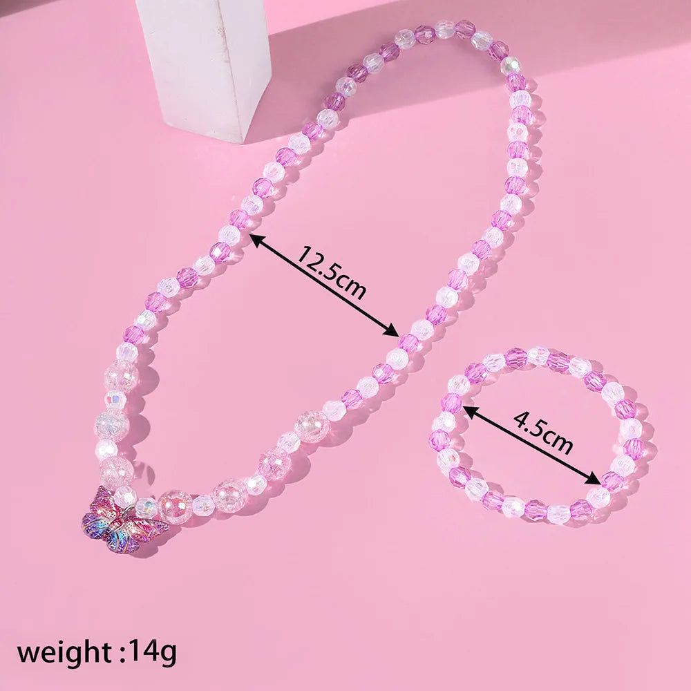 DIY Candy Bead Necklace Bracelet Set for Girls | Colorful Kids Jewelry | Ships USA & Australia