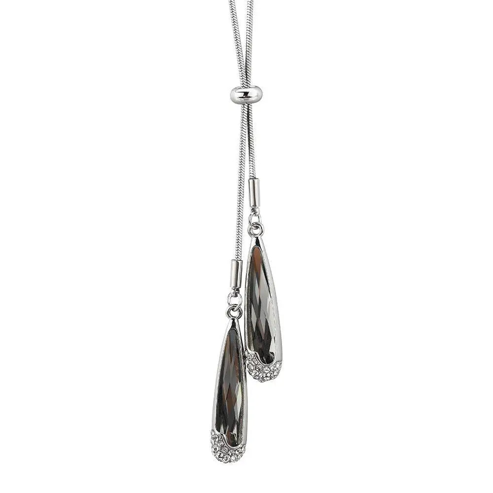 Vintage Crystal Sweater Chain 2025 | Water Drop Long Necklace | Wedding Party
