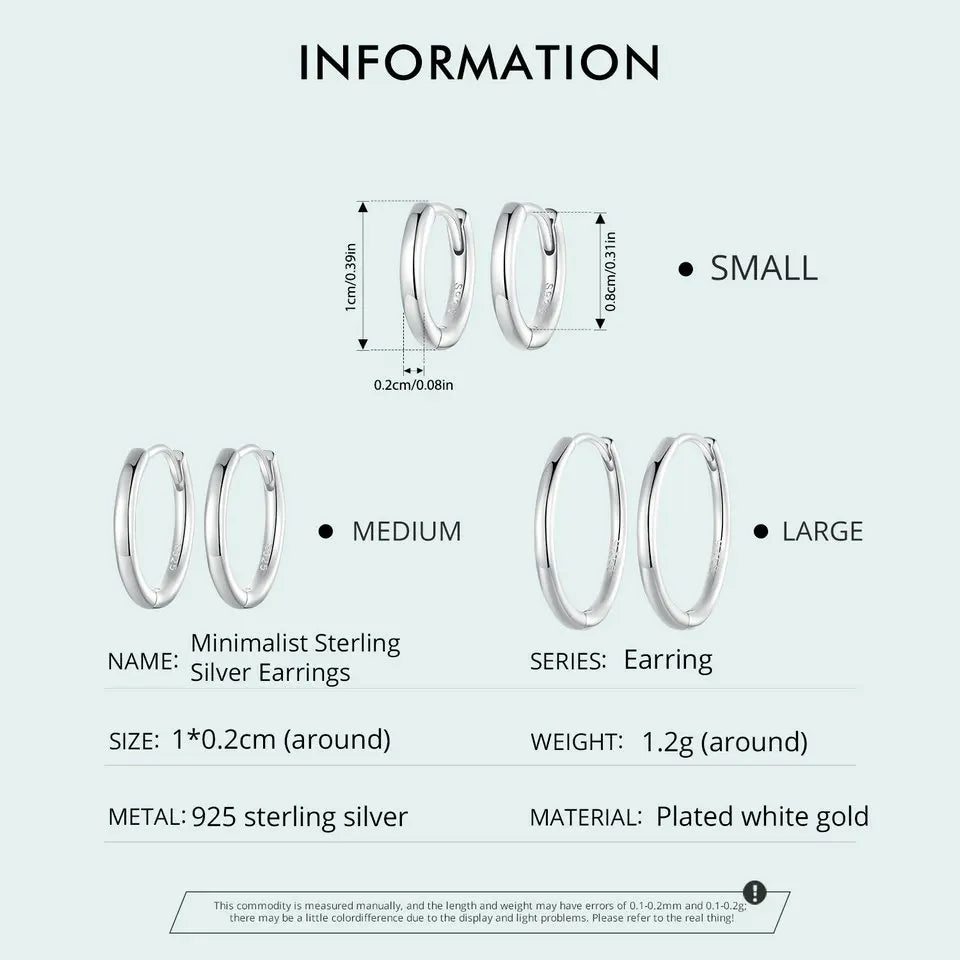 Minimalist Huggie Hoop Earrings - 18K Gold Plated Sterling Silver