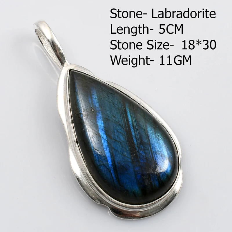 Genuine Aqumarine Pendant Women Jewelry gift
