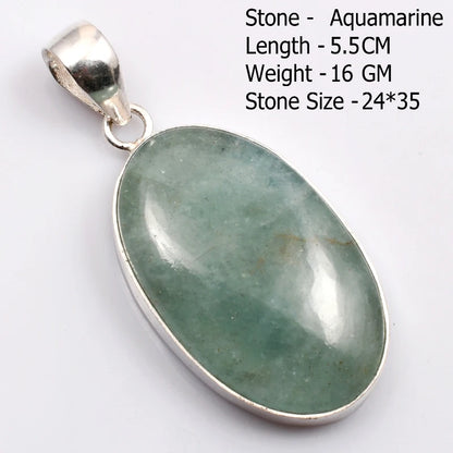 Genuine Aqumarine Pendant Women Jewelry gift