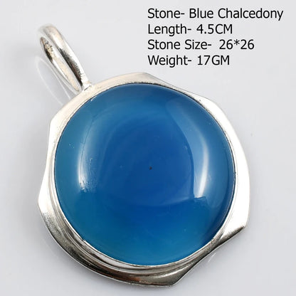 Genuine Aqumarine Pendant Women Jewelry gift