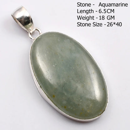 Genuine Aqumarine Pendant Women Jewelry gift