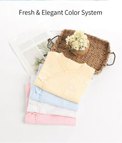 Baby Thin Summer Jumpsuit Clothes Short Sleeve Romper Boy Newborn Solid Girl Sleep Gown Infant Organic Cotton Rompers