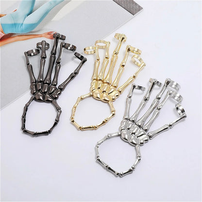 Skeleton Hand Bracelet | Gothic Punk Skull Adjustable Bangle | USA Australia