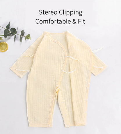 Baby Thin Summer Jumpsuit Clothes Short Sleeve Romper Boy Newborn Solid Girl Sleep Gown Infant Organic Cotton Rompers
