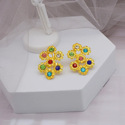 Dubai Gold Jewelry Set for Women | African Wedding Bridal 4-Piece Set | USA Australia