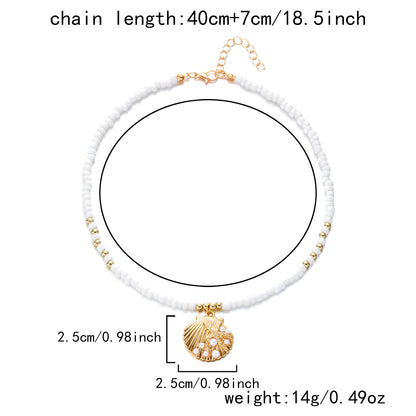 Bohemian Starfish Beach Necklace for Women | Pearl Beaded Choker | Summer | USA