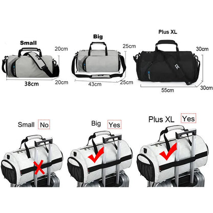 Large Gym Bag | Wet Dry Training Duffel with Shoe Compartment | USA Australia