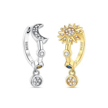 925 Sterling Silver Crystal Earrings - Rose Gold Crown Heart Bee Set