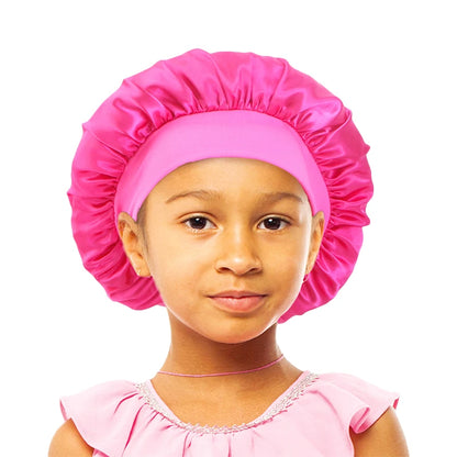 Kids Satin Night Sleep Cap | Wide Band Elastic Turban | Boys Girls | USA