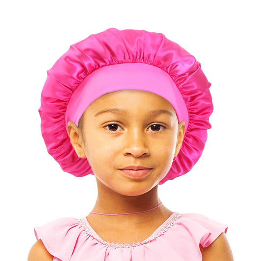 Kids Satin Night Sleep Cap | Wide Band Elastic Turban | Boys Girls | USA