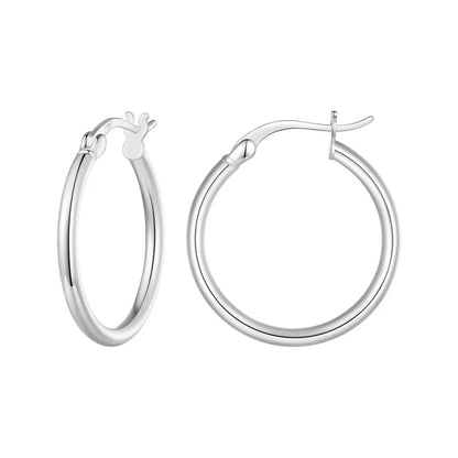 Classic Sterling Silver Hoop Earrings - Bold Hypoallergenic Hoops