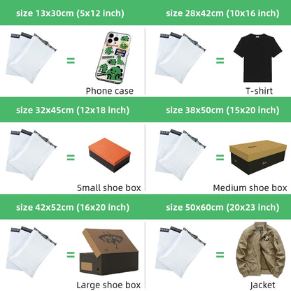 Shipping Bags Bulk Pack | Self Adhesive Mailing Envelopes | 10-100 Pcs | USA