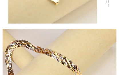 S925 Silver Necklace for Women Italian Craftsmanship Tri Color Silver Six Thread Woven Pure Collarbone Chain Fashion Jewelry
