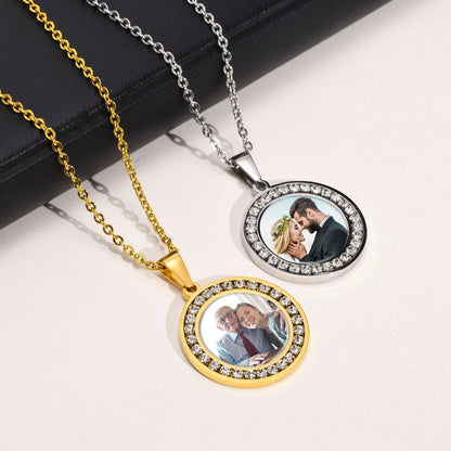 Custom Photo Pendant Necklace | Personalized Memory Locket | USA Australia