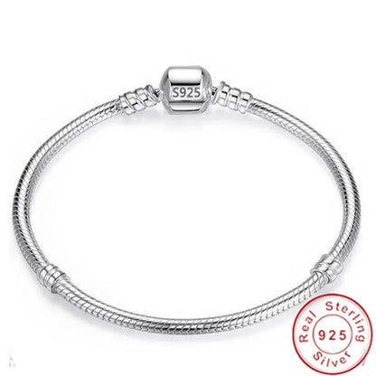 Handmade 925 Sterling Silver Necklace Bracelet Jewelry  Bridal Party Sets Women Charm Bracelet Necklace Fine Jewelry