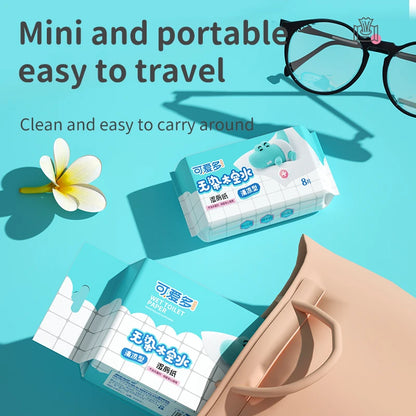 Flushable Wet Wipes for Toilet Use - 64 Sheets, Biodegradable & Unscented,Sensitive Skin Safe