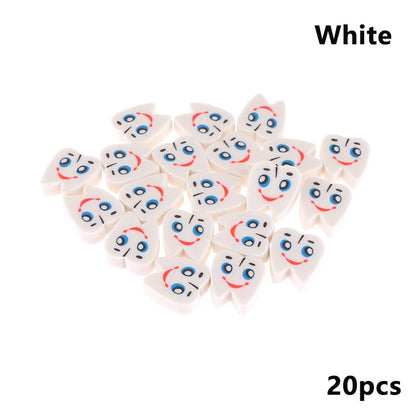 20 Pcs/Bag Molar Shaped Tooth Rubber Erasers Dentist Dental Clinic School Gift Student Rubber