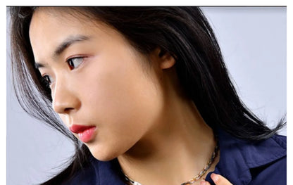 S925 Silver Necklace for Women Italian Craftsmanship Tri Color Silver Six Thread Woven Pure Collarbone Chain Fashion Jewelry