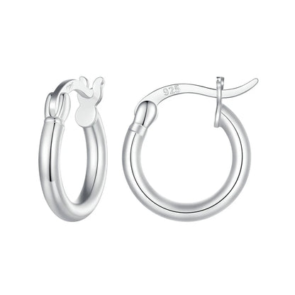 Classic Sterling Silver Hoop Earrings - Bold Hypoallergenic Hoops