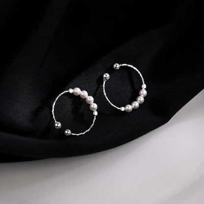 Sterling Silver Flower Bow Ring - Love Combination Adjustable Design
