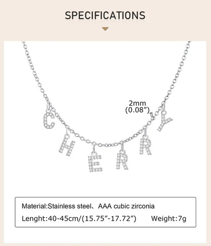 Custom Name Necklace with Initial | Personalized Letter Pendant | USA Australia