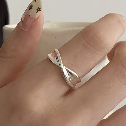 Sterling Silver Flower Lace Ring | CZ Adjustable Korean Fashion | Women | USA