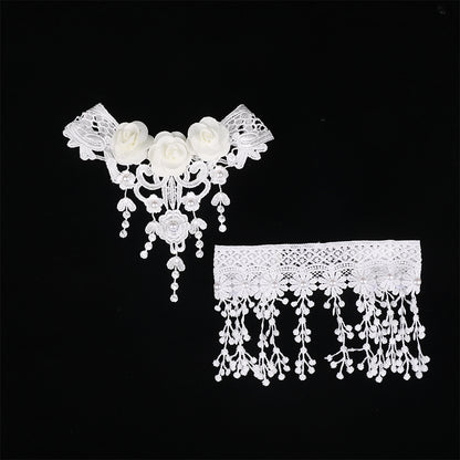 Vintage Gothic Tattoo Lace Choker | Black Crystal Pendant | Boho Jewelry | USA