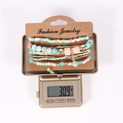 Bohemian Beaded Bracelet Set | Colorful Handmade Layered Bangles | USA Australia