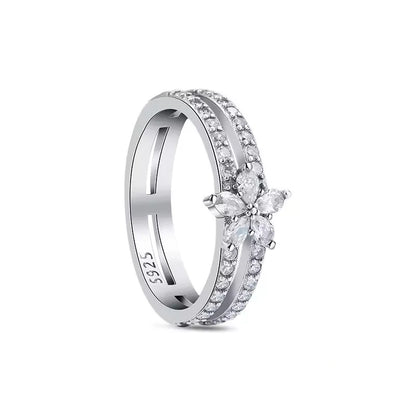 925 Silver Originales Miniso Disney Mickey Minnie butterfly Daisy Wedding Ring Set For Woman Luxury Jewelry Party Gift