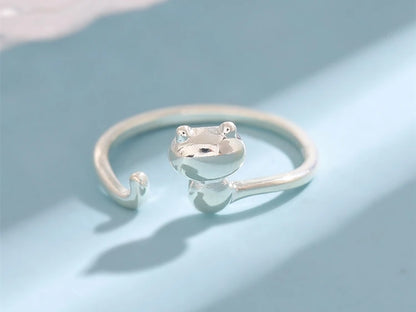 Cute Cat Sterling Silver Ring | Adjustable Animal Design | Women | USA Australia