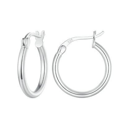 Classic Sterling Silver Hoop Earrings - Bold Hypoallergenic Hoops