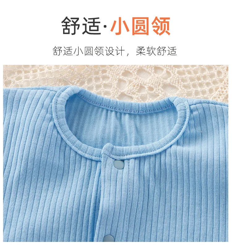 Organic Cotton Baby Romper - Unisex Short Sleeve Summer Bodysuit