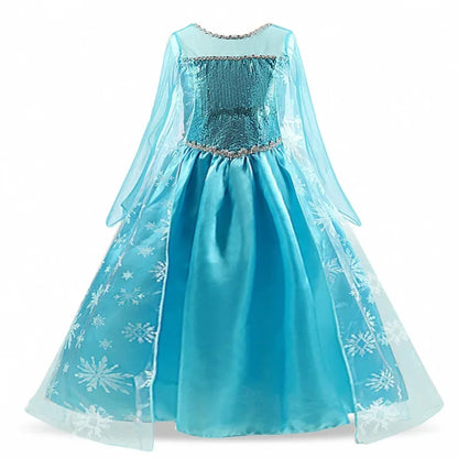 Girls Snow Queen Elsa Costume | Frozen Princess Dress 2025 | Carnival Party | USA