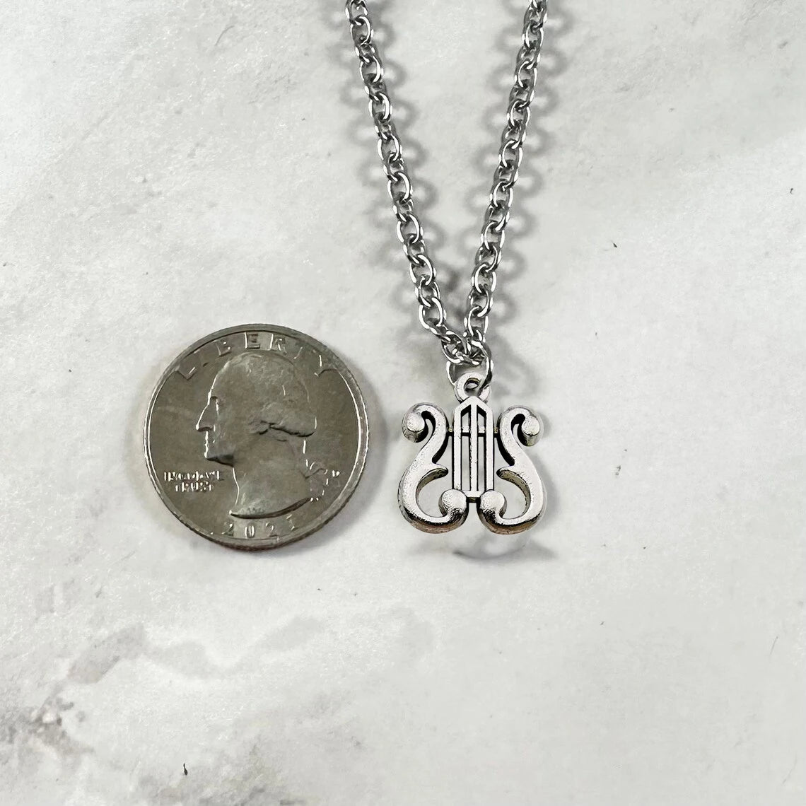 Handmade Apollo's Lyre Necklace | Y2K Greek Mythology Jewelry | USA Australia