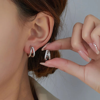 Half Flower Stud Earrings - Gold Minimalist Irregular Petal Design