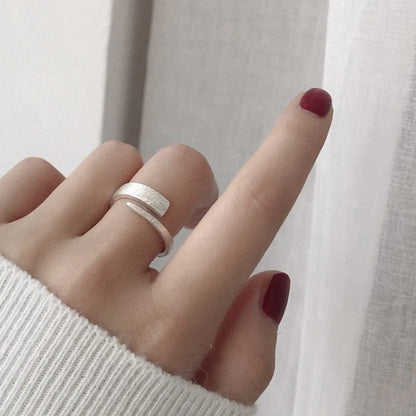 Sterling Silver Flower Bow Ring - Love Combination Adjustable Design