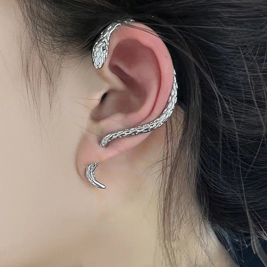 Gothic Snake Ear Clip Earrings - Winding Hip-Hop Party Charm