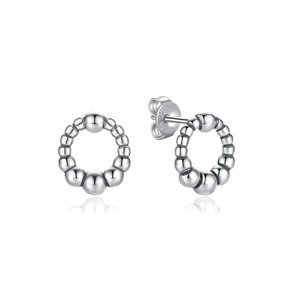 925 Sterling Silver Crystal Earrings - Rose Gold Crown Heart Bee Set